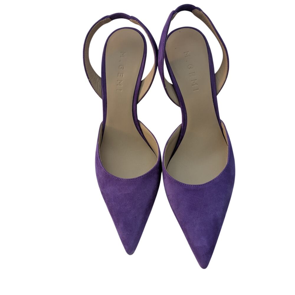 NWOB M. Gemi Sz 37 EU (6.5 US) MIA Mis Due Purple Suede Sandal Pumps - Picture 4 of 9